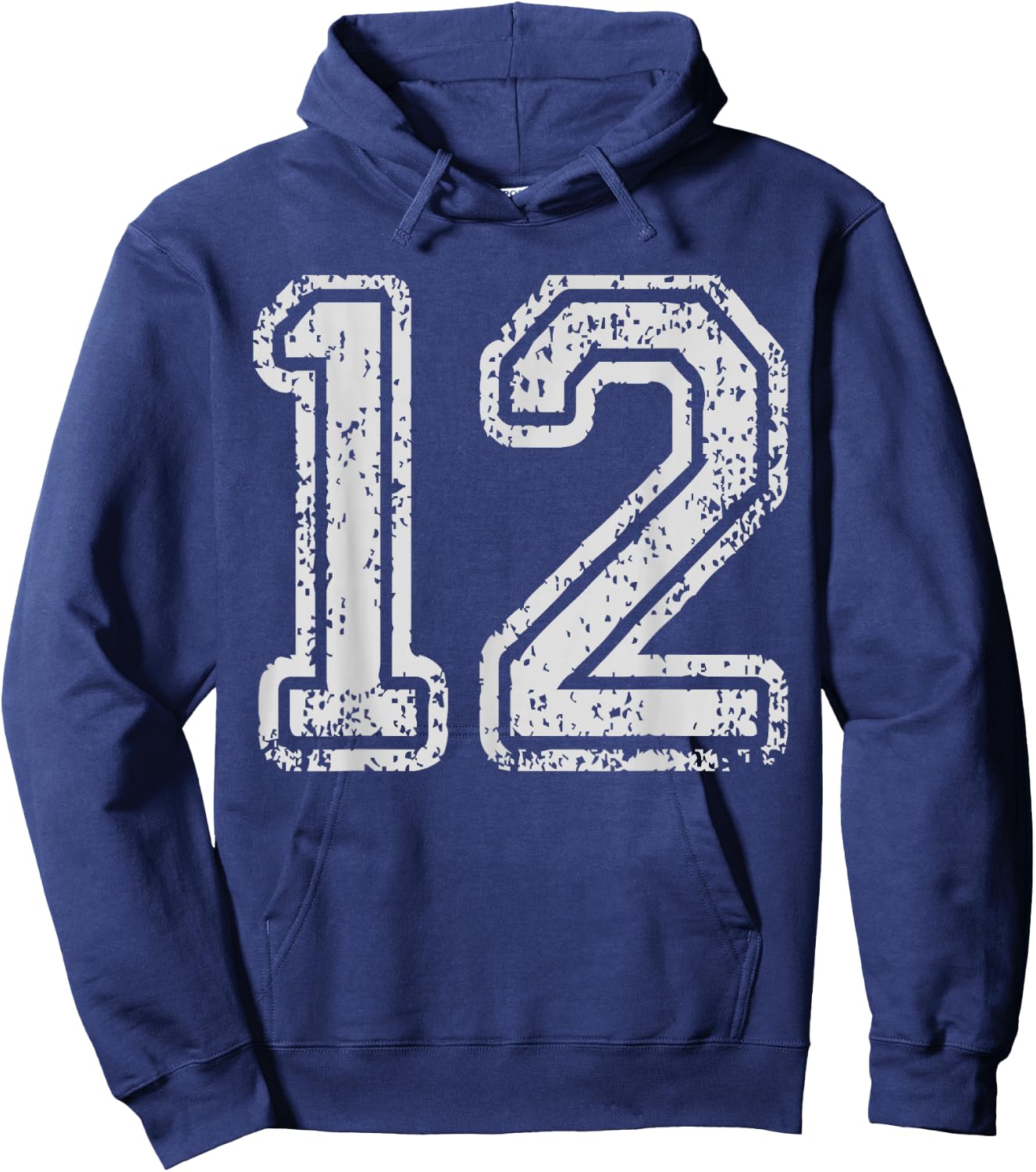 Team Jersey Uniforms Number 12 Twelve School Sports Birthday Hoodie - Hoodie | Navy