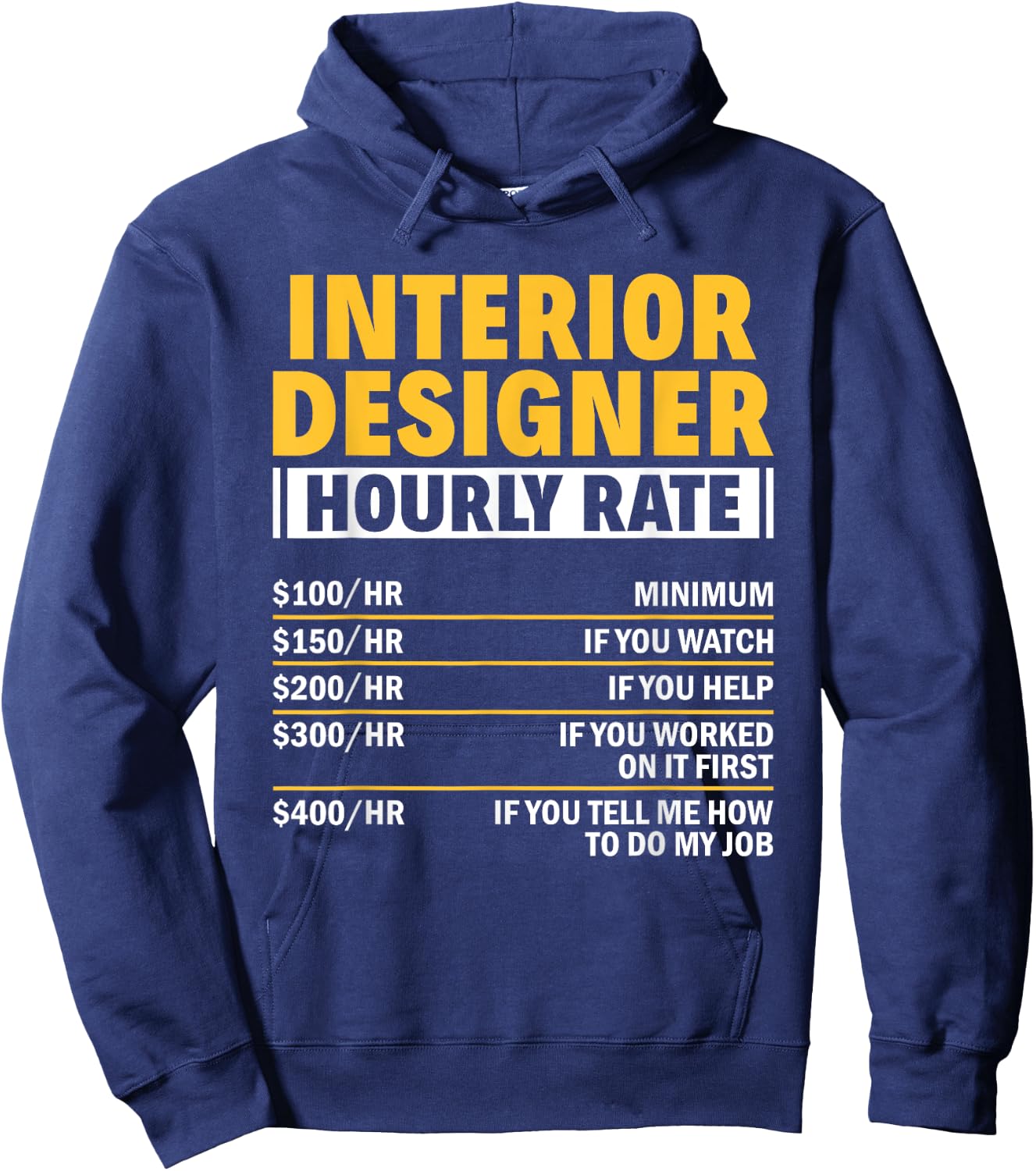 Interior Designer Hourly Rate Home Decorator Interior Design Hoodie - Hoodie | Navy