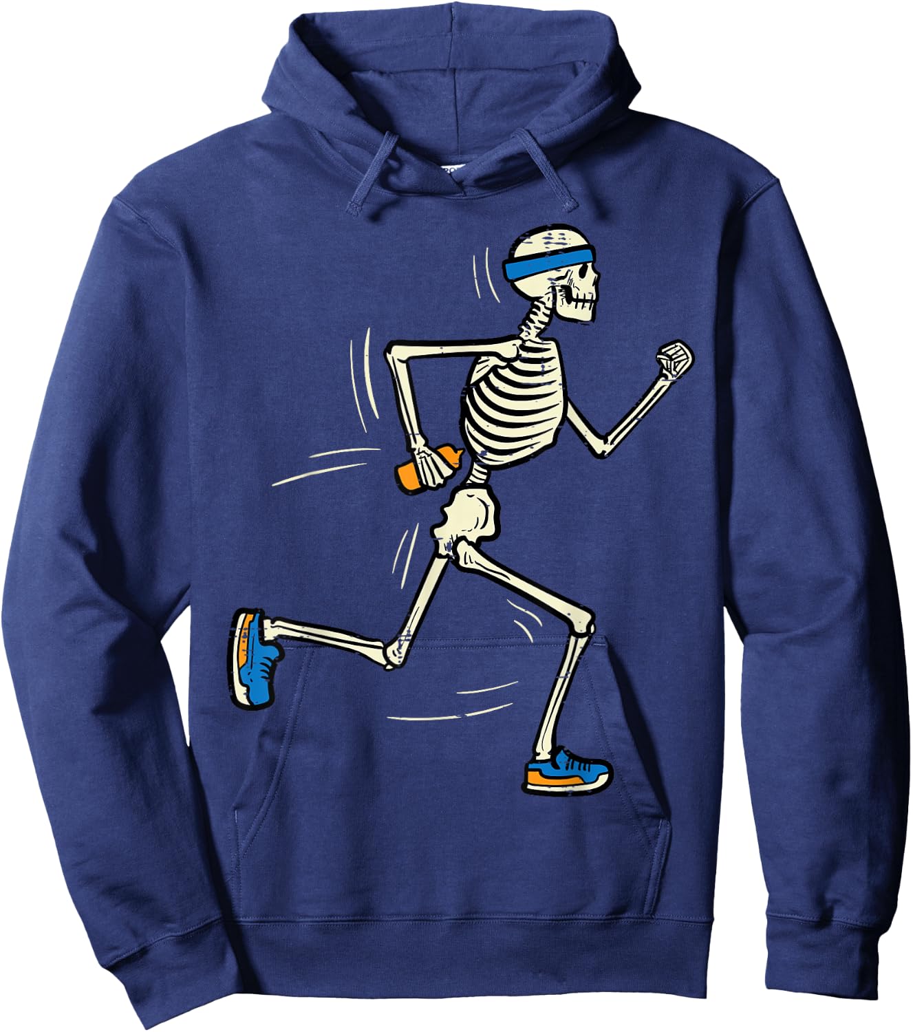 Halloween Skeleton Running Marathon Costume Men Women Kids Hoodie - Hoodie | Navy