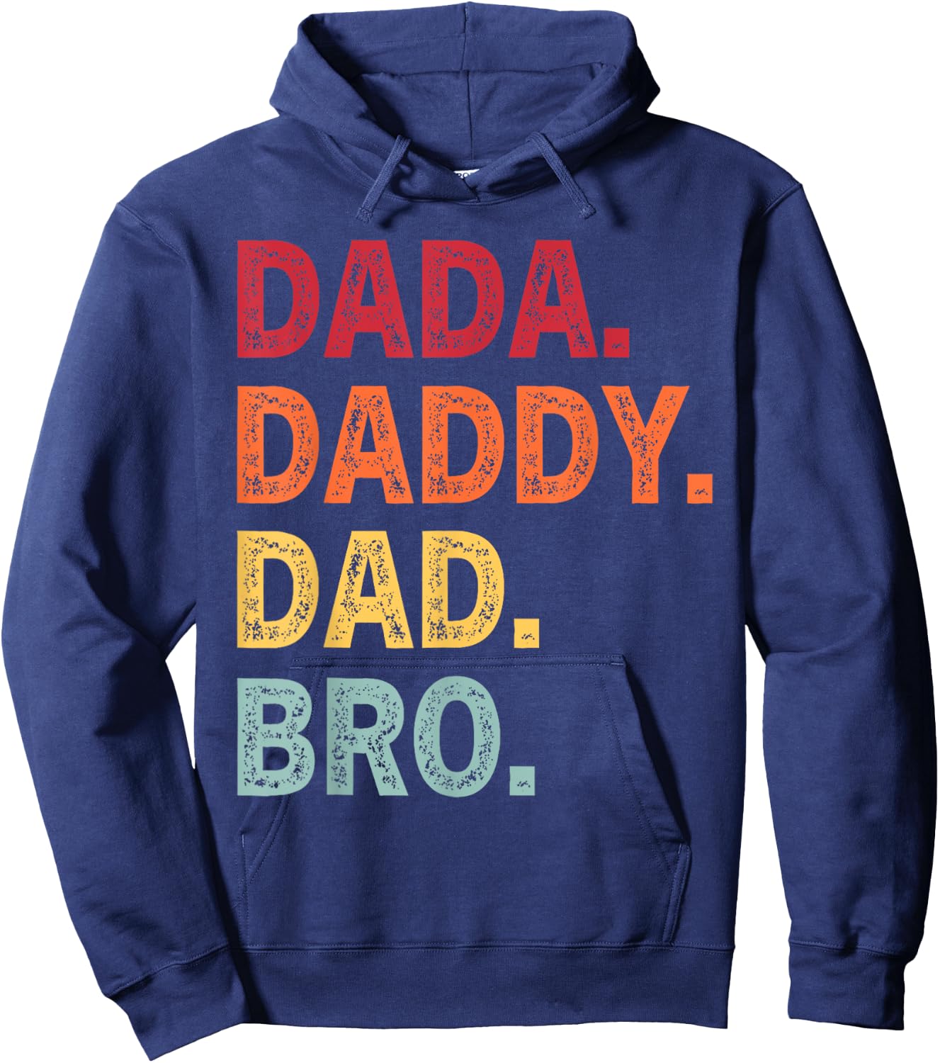 Retro Dada Daddy Dad Bro Funny Fathers Day Retro Vintage Hoodie - Hoodie | Navy