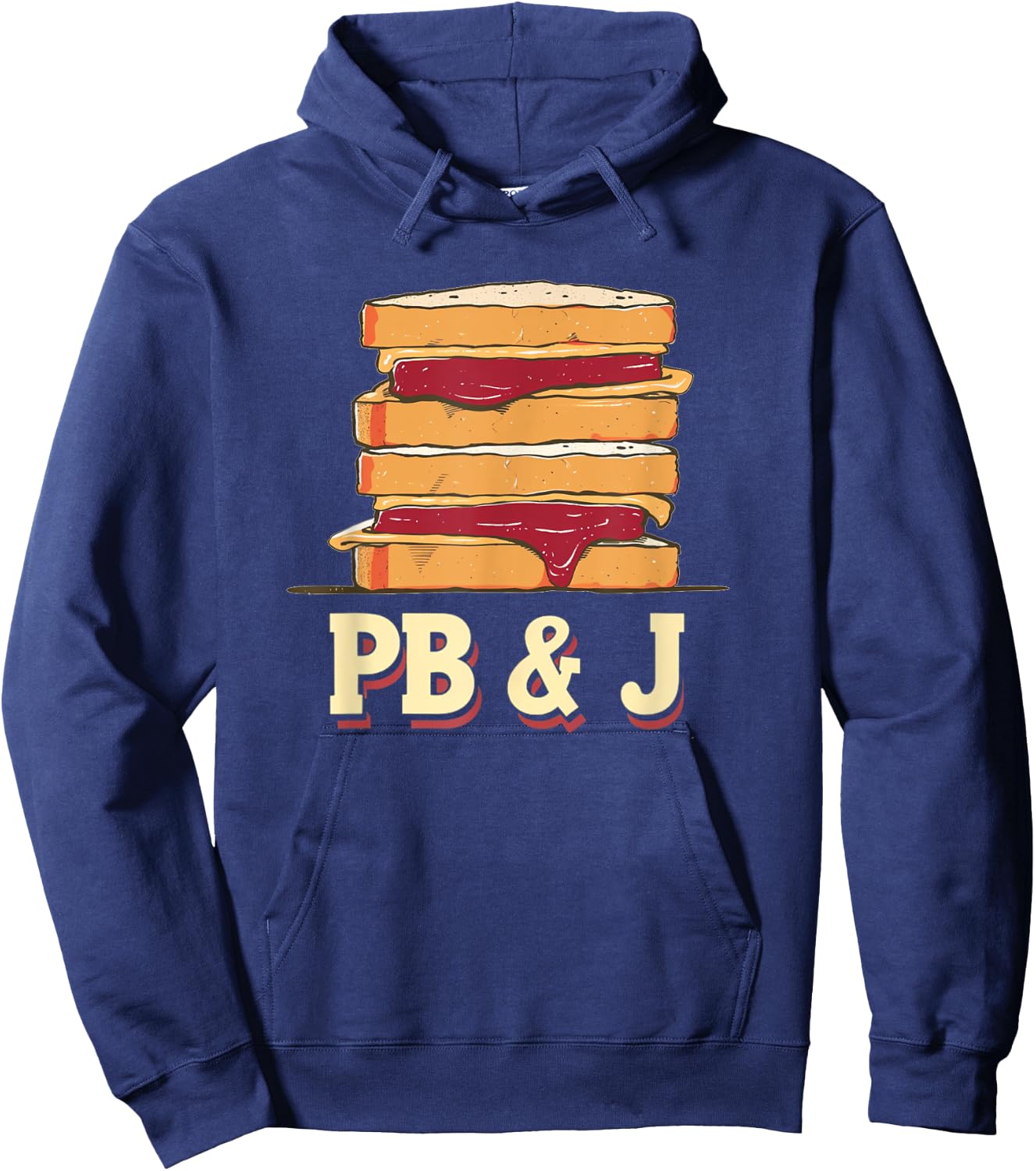 Pretty Presentation of PB&J Sandwiches for Lunches Lovers Hoodie - Hoodie | Navy