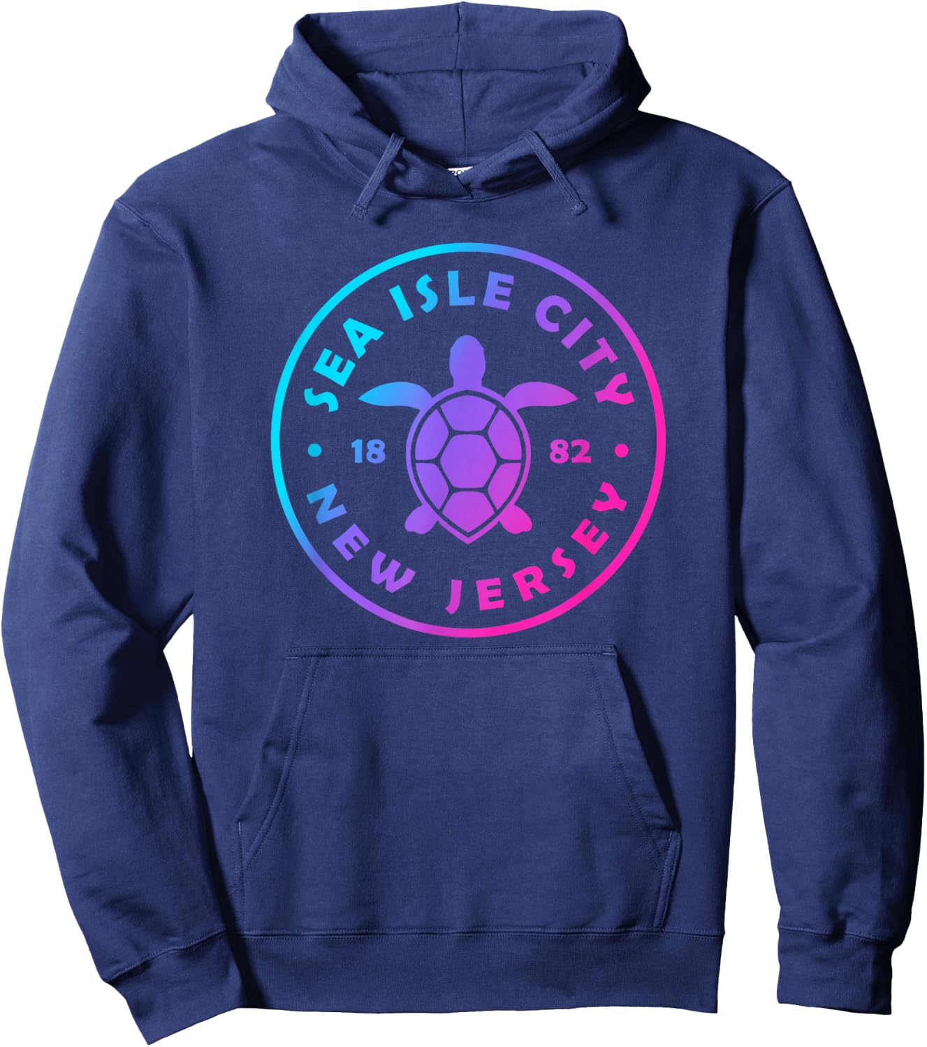 Sea Isle City New Jersey Sea Turtle Tie Dye Souvenir Hoodie - Hoodie | Navy