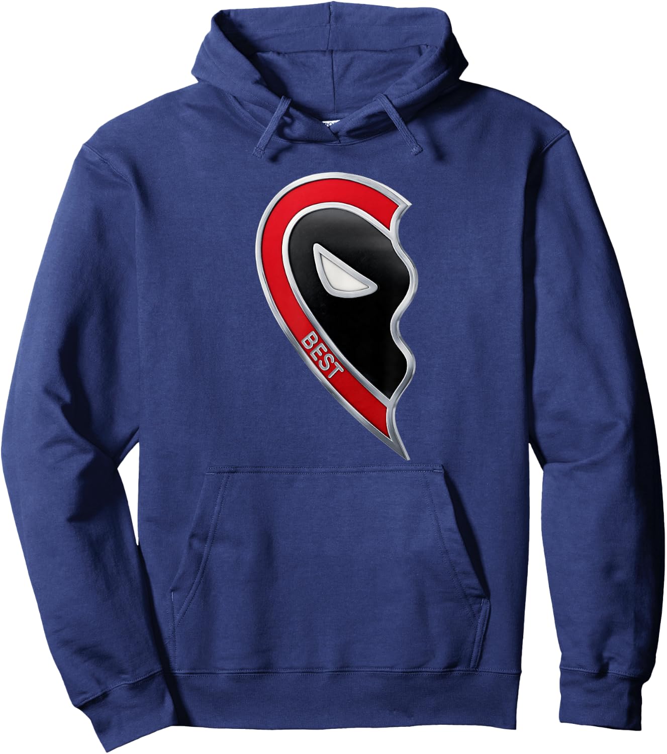Marvel Studios Deadpool & Wolverine Best Friends Heart Left Hoodie - Hoodie | Navy