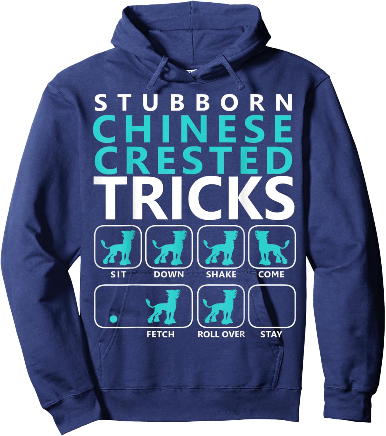 Chinese Crested Hoodie - Hoodie | Navy