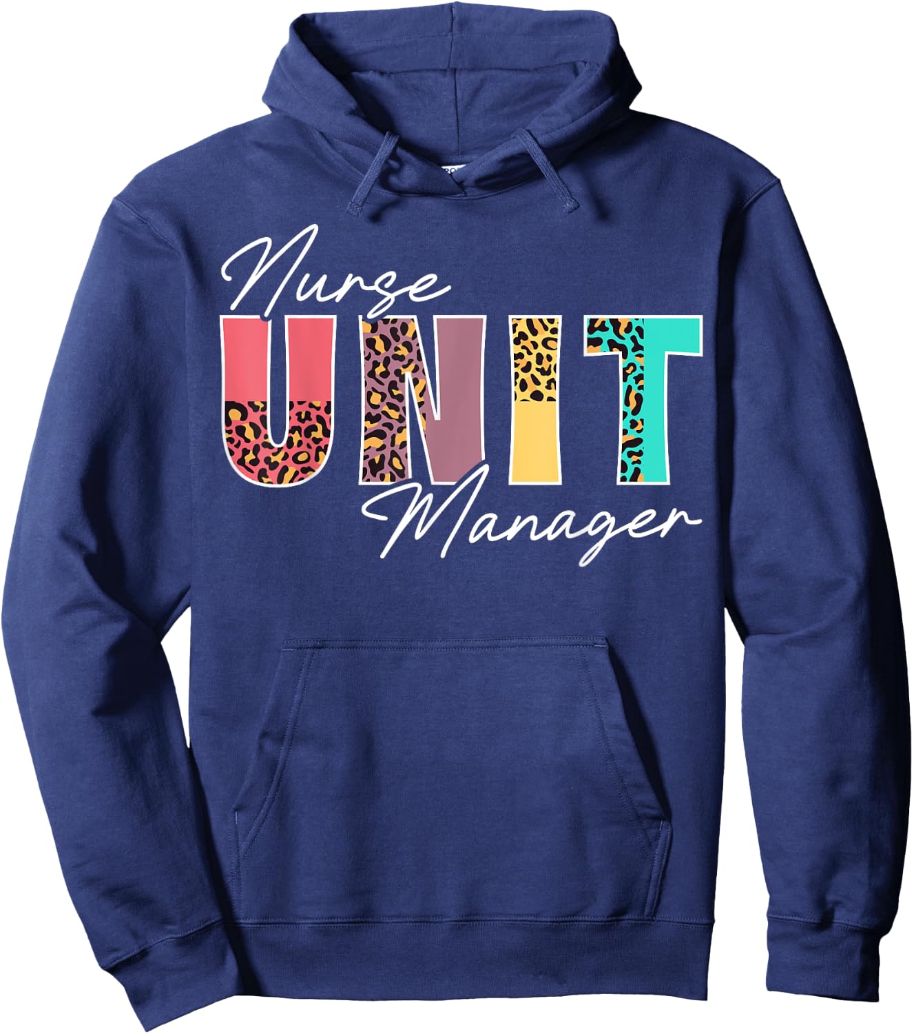 Cute Nurse Unit Manager Leopard Hoodie - Hoodie | Navy
