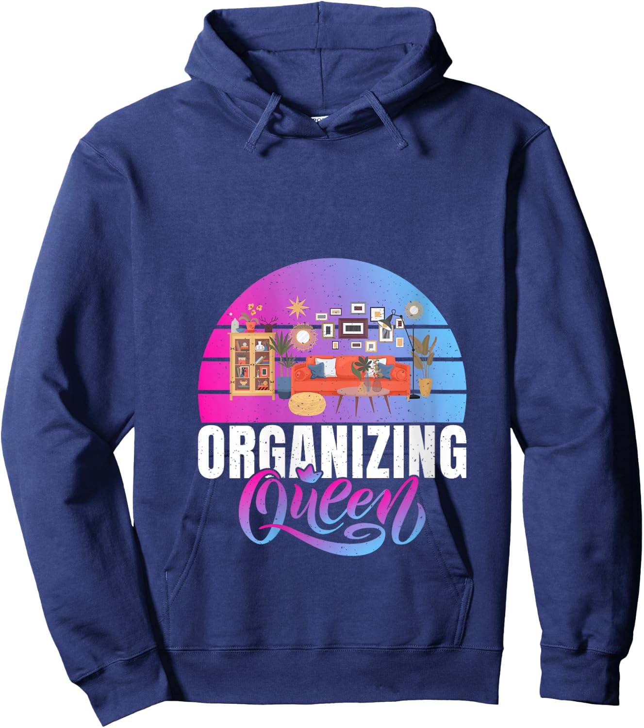 Organizing Queen Organizer V-Neck Hoodie - Hoodie | Navy