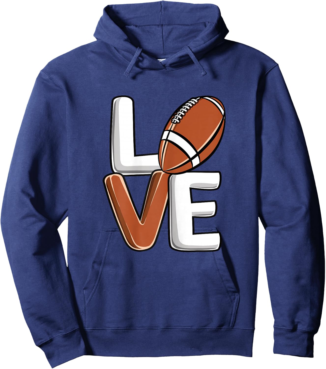 American Football Love Football Player Women Girls Hoodie - Hoodie | Navy