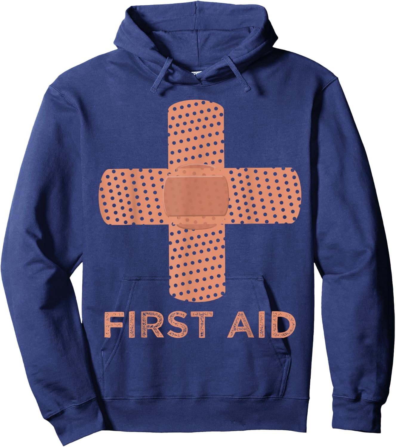 First Aid Cross Medic Symbol Emergency Nurse Gift Hoodie - Hoodie | Navy