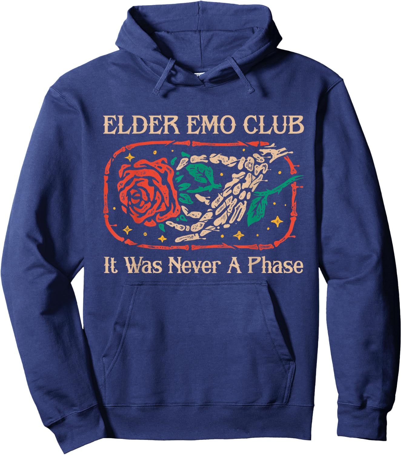 Elder Emo Club It Was Never A Phase Design Hoodie - Hoodie | Navy