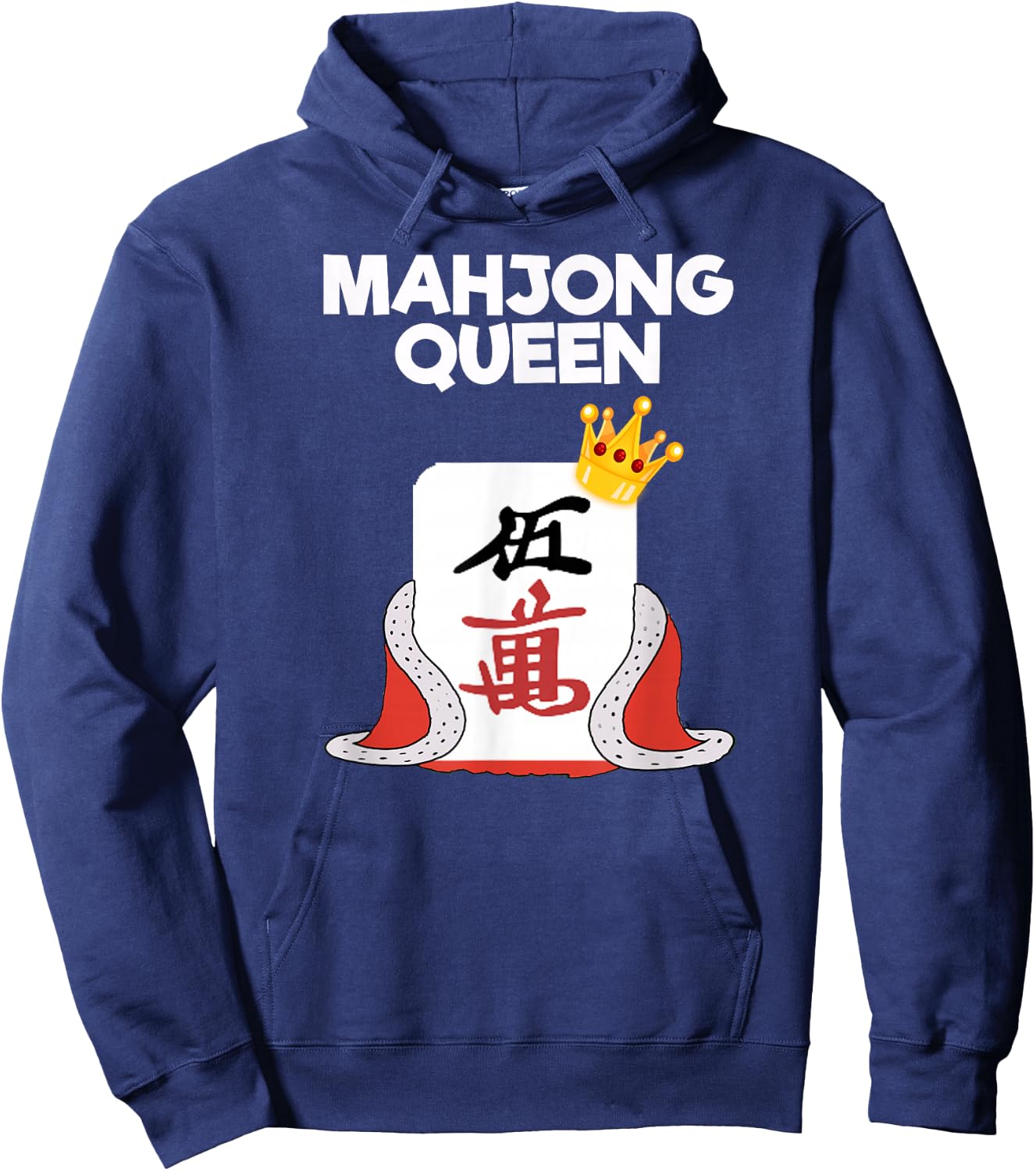 Mahjong - Funny Mahjong Queen Hoodie - Hoodie | Navy