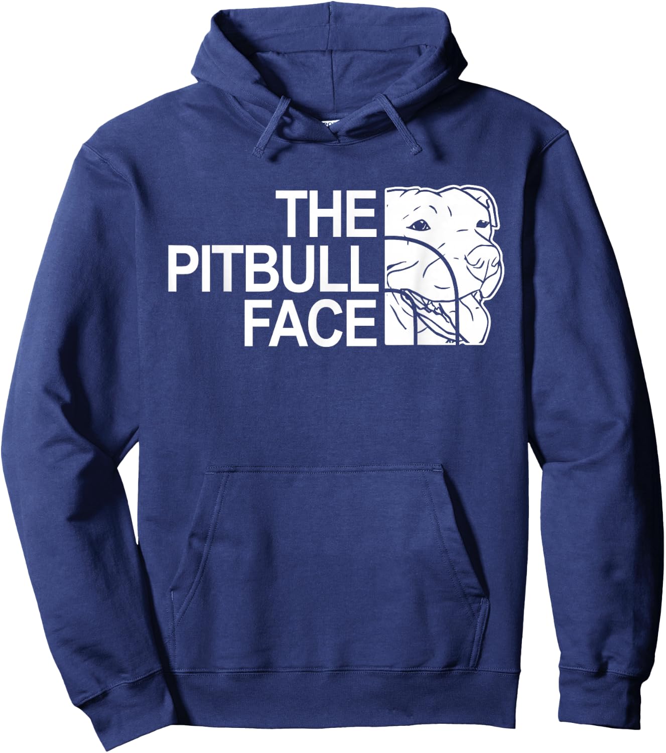 The Pitbull Face Funny Dog Pitbull Hoodie - Hoodie | Navy