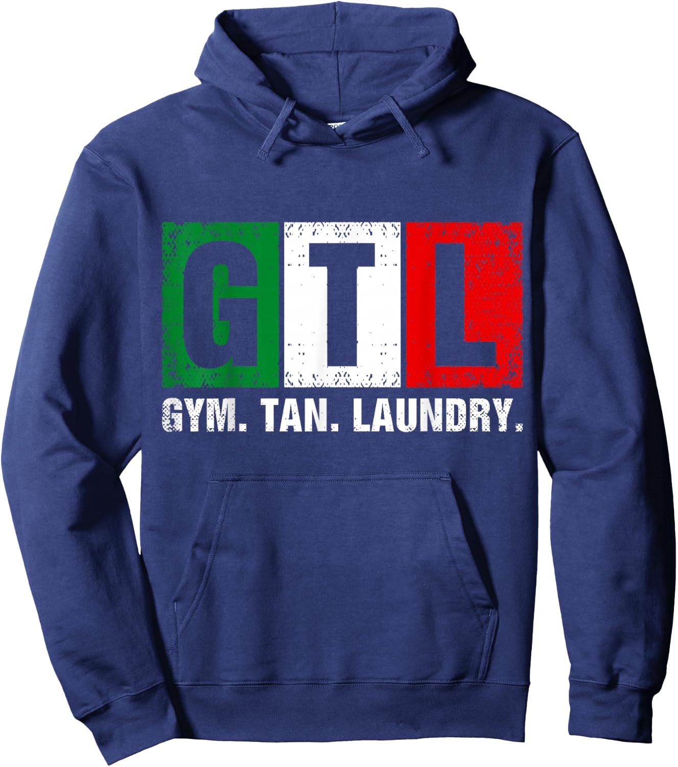GTL Gym Tan Laundry Italian Flag Hoodie - Hoodie | Navy