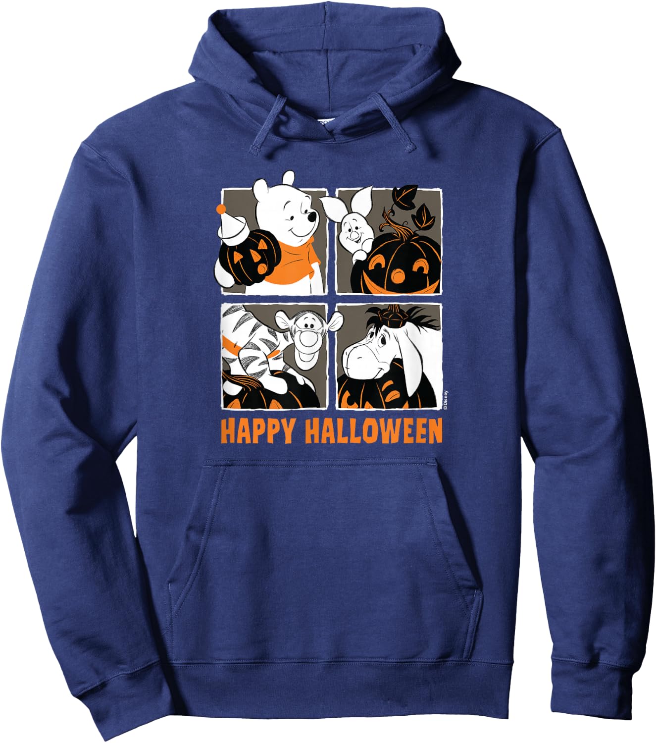 Winnie the Pooh - Happy Halloween Grid Hoodie - Hoodie | Navy