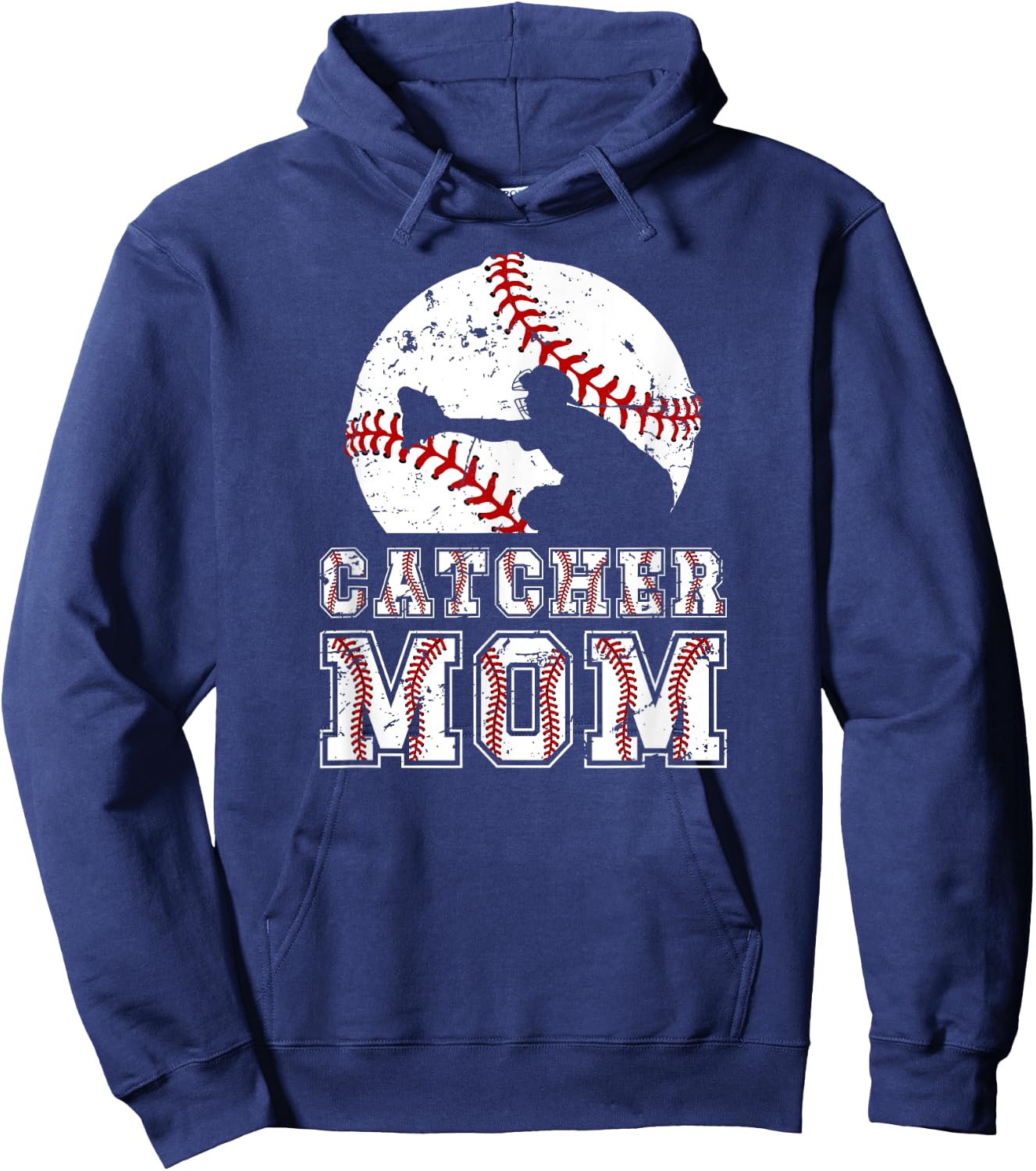 Baseball Catcher Mom Of A Baseball Catcher Mama Hoodie - Hoodie | Navy