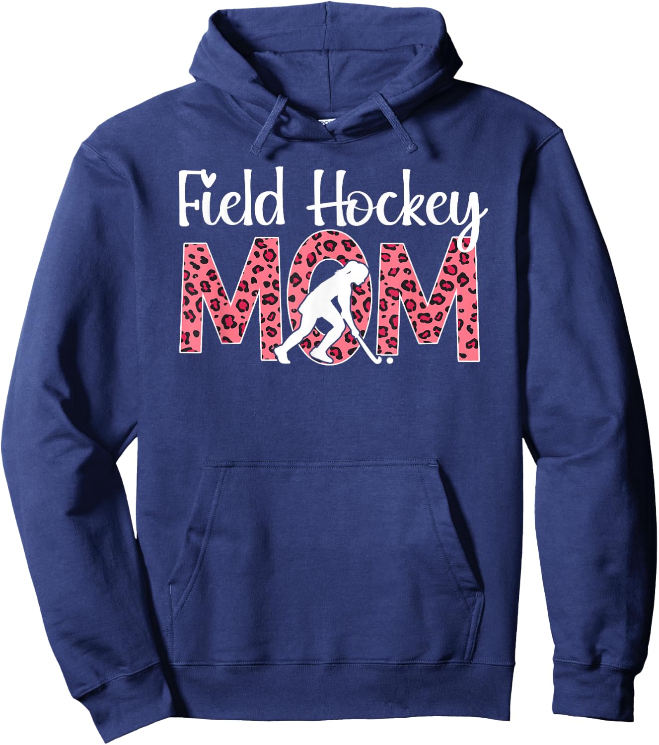 Field Hockey Mom Leopard Mom Of A Field Hockey Player Mother Hoodie - Hoodie | Navy