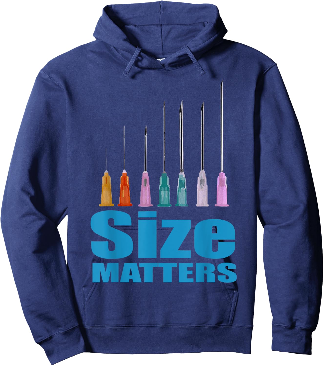 Nurse Classic Size Matter Funny Hoodie - Hoodie | Navy
