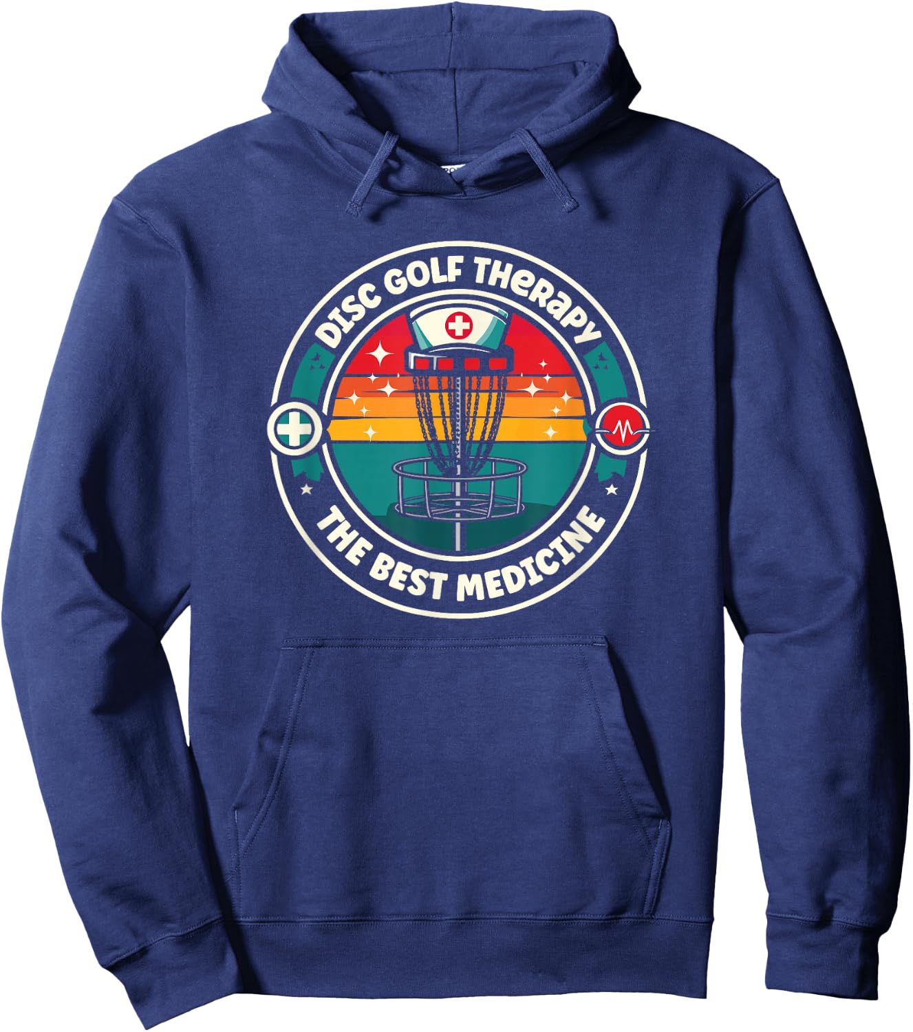 Disc Golf Therapy the Best Medicine for Nurses Hoodie - Hoodie | Navy