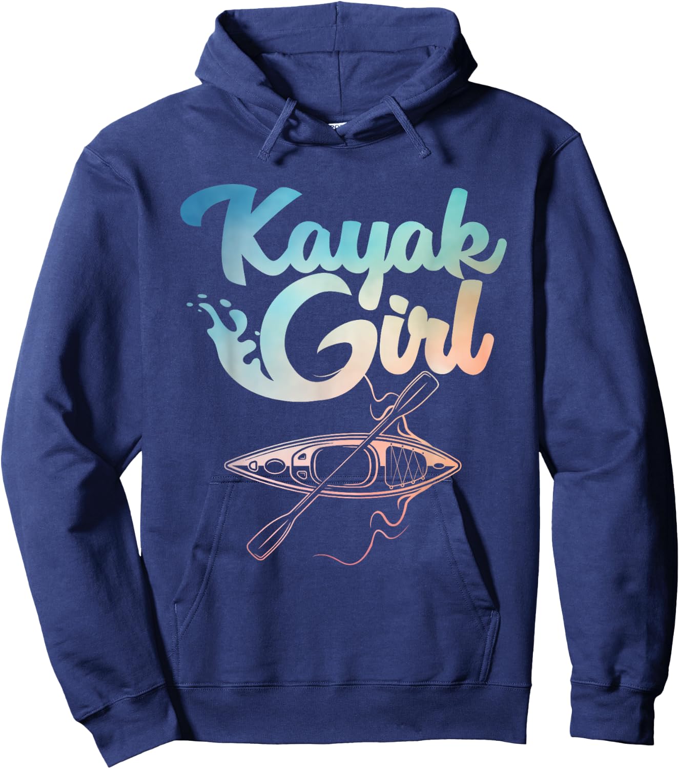 Funny Kayak Design For Girls Women Paddle Boat Kayak Lover Hoodie - Hoodie | Navy