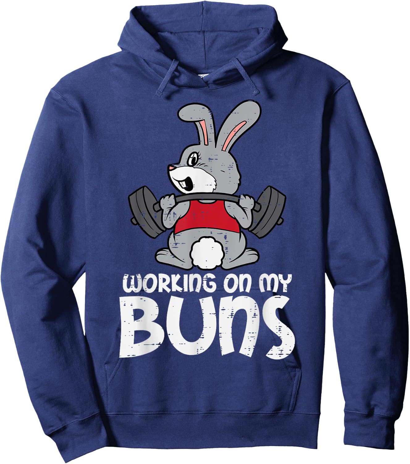 Easter Workout Working On My Buns Bunny Gym Men Women Kids Hoodie - Hoodie | Navy