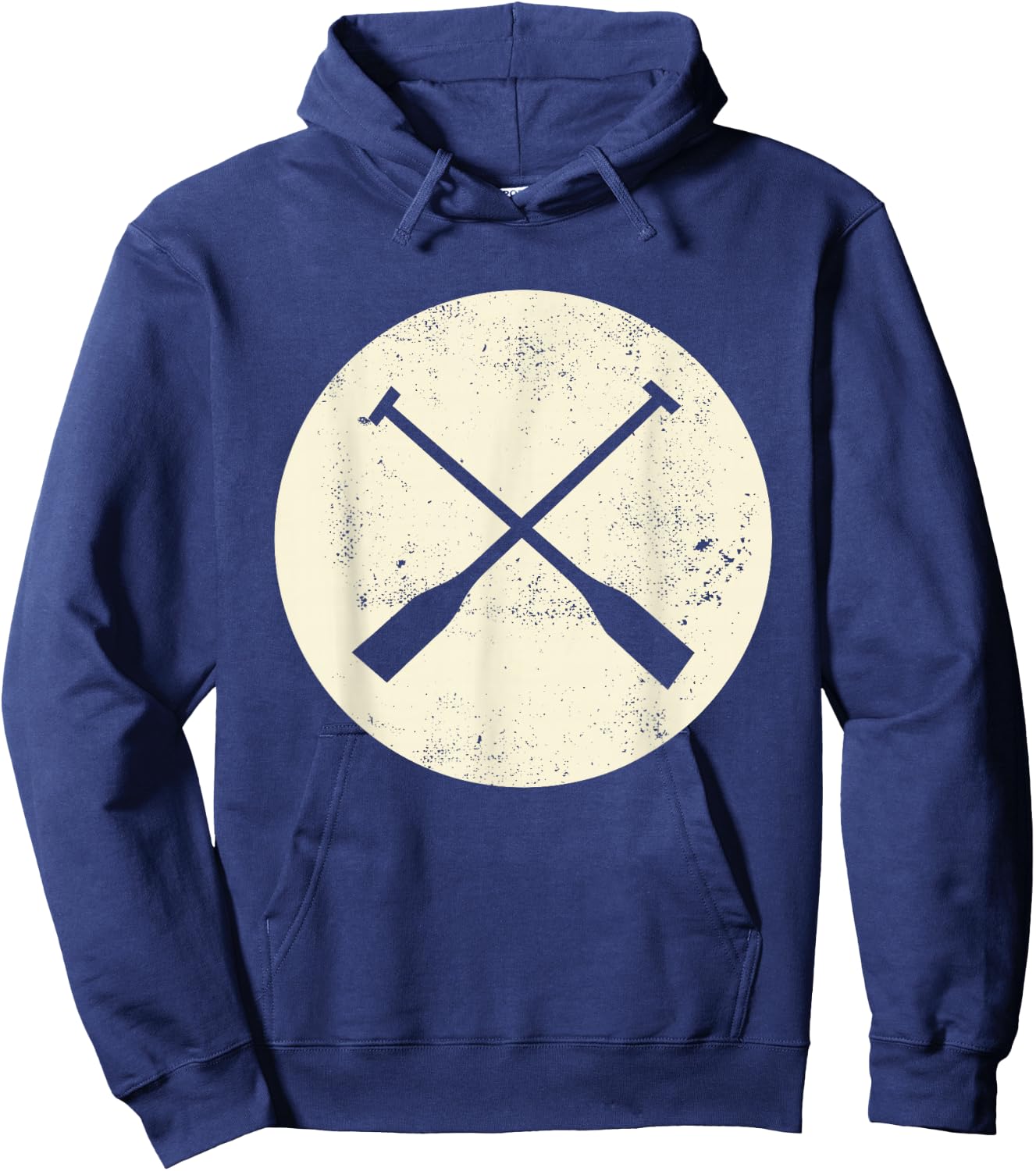 Retro Vintage Canoe Paddles Crossing - Canoe & Kayaking Hoodie - Hoodie | Navy
