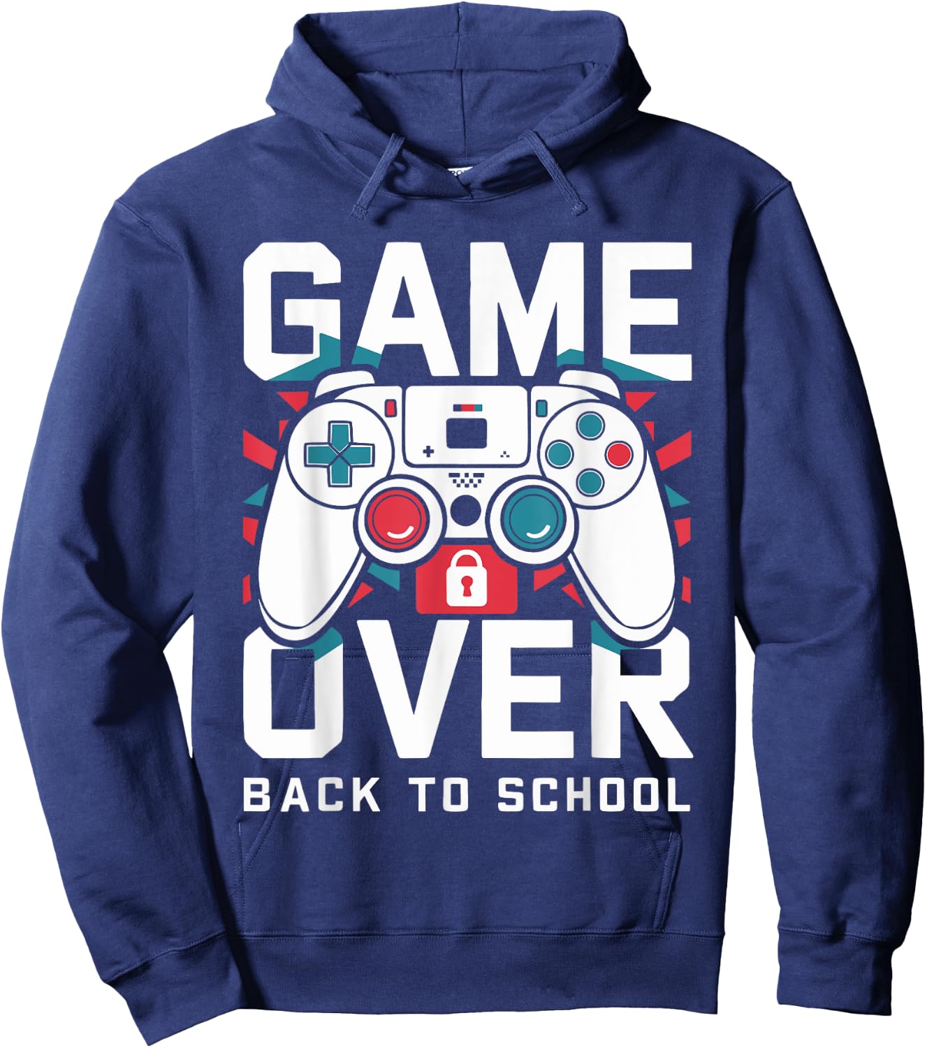 Game Over Back To School Shirt First Day Of School Boy Girl Hoodie - Hoodie | Navy