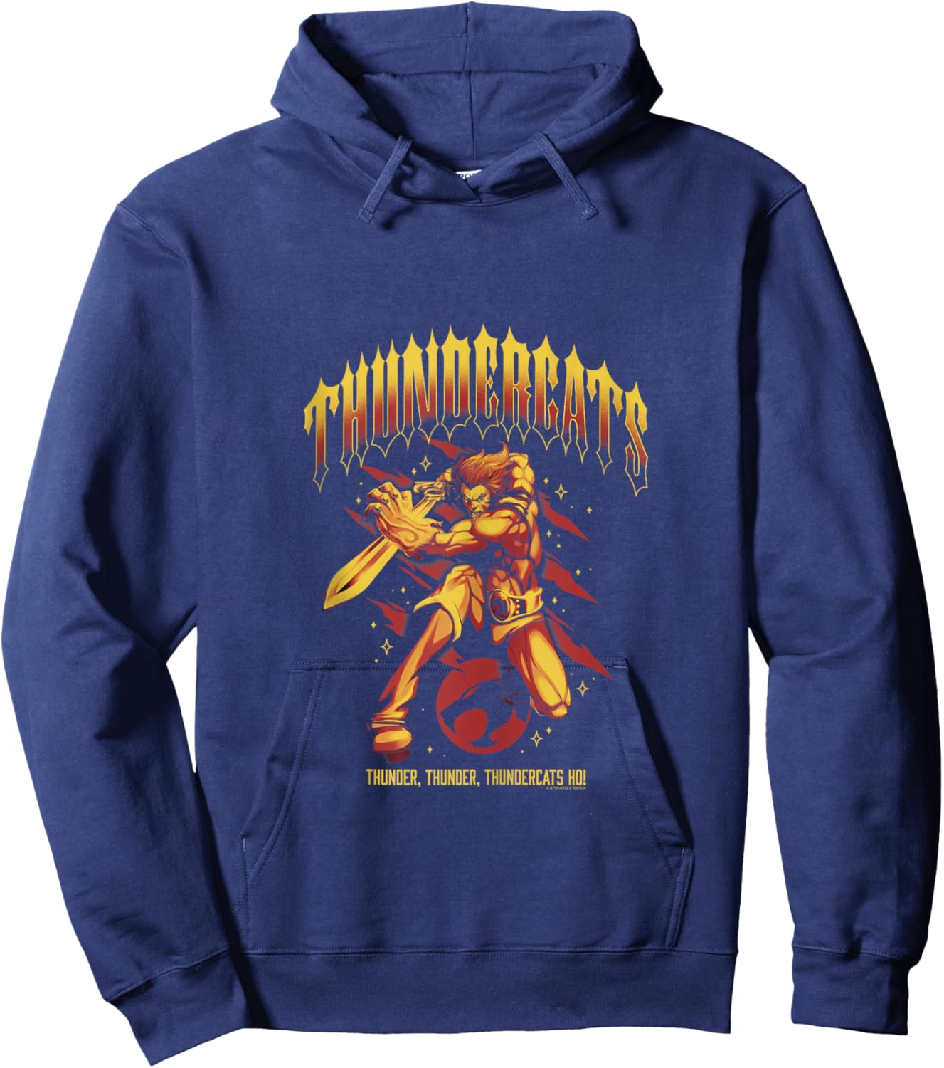 ThunderCats Thunder Thunder Thundercats Ho! Lion-O Retro Hoodie - Hoodie | Navy