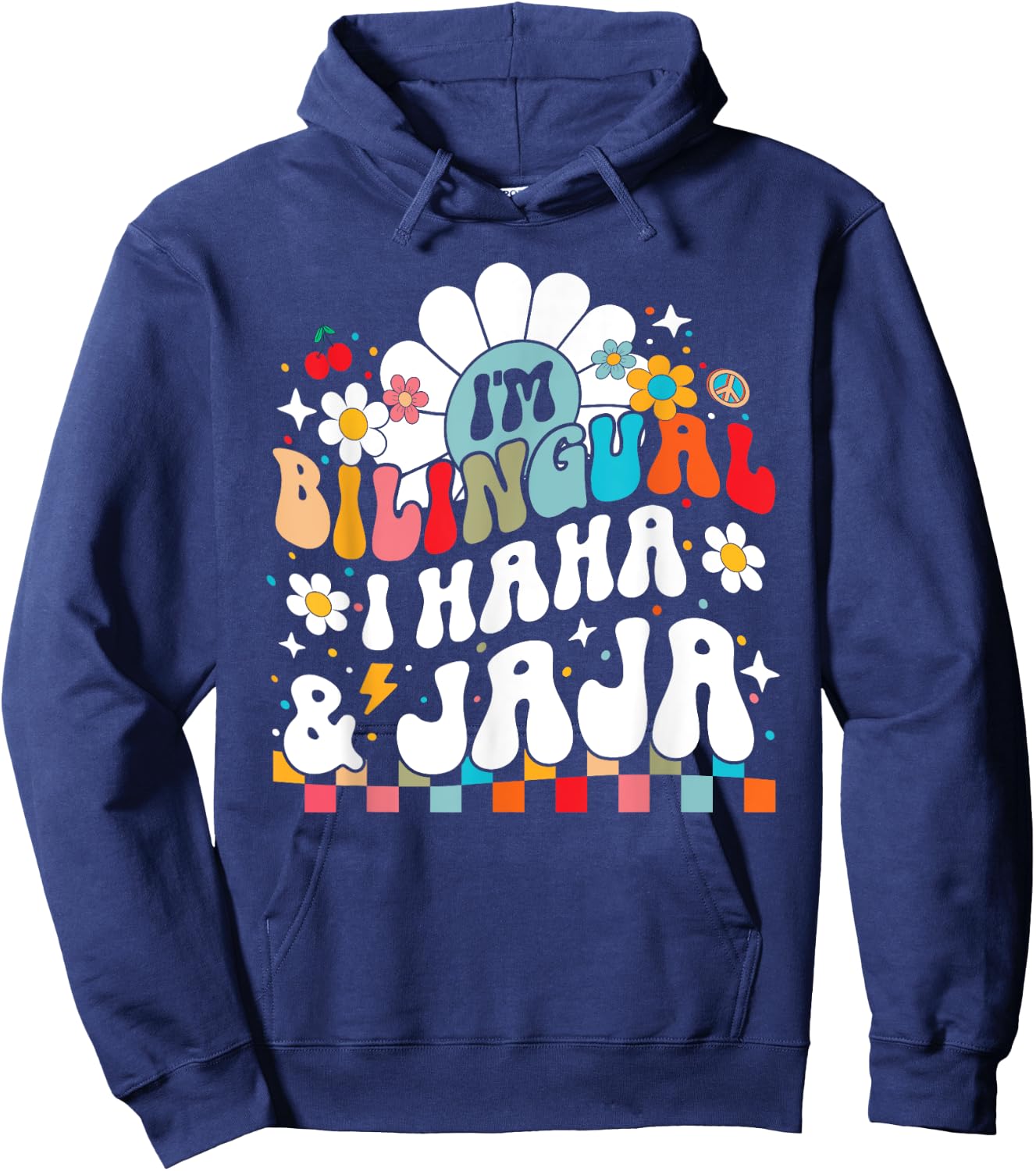 I'm Bilingual I haha and jaja Hispanic heritage month 2025 Hoodie - Hoodie | Navy