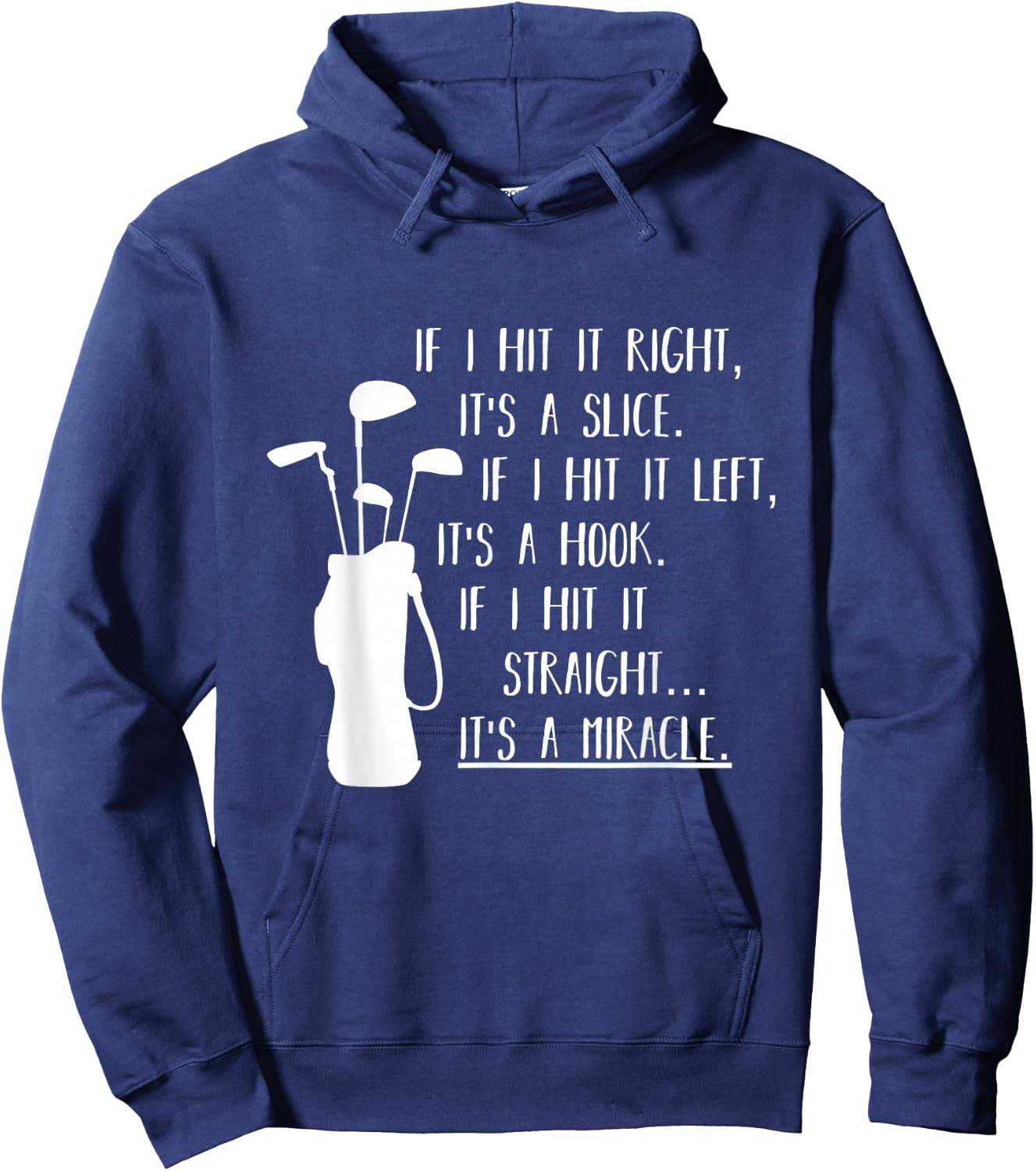 Funny Golf Apparel & Funny Golf Clothes -Adult Funny Golf Sayings | Funny Golfing Black Small Hoodie - Hoodie | Navy