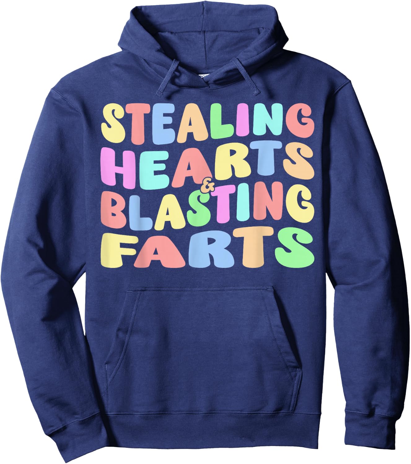 Stealing Hearts & Blasting Farts - Funny Fart Joke Hoodie - Hoodie | Navy