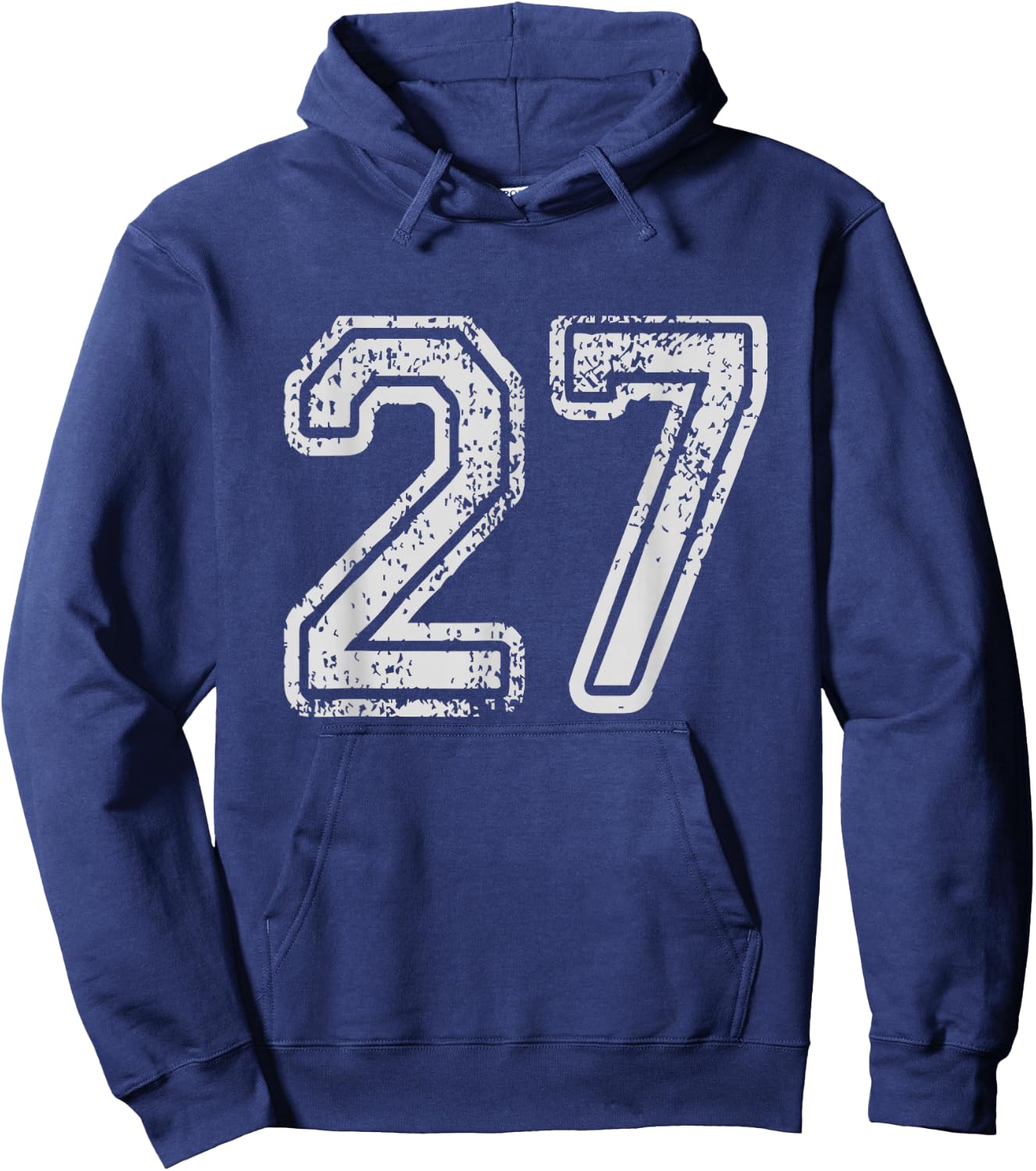 Team Jersey Uniforms Number 27 School Sports 27th Birthday Hoodie - Hoodie | Navy