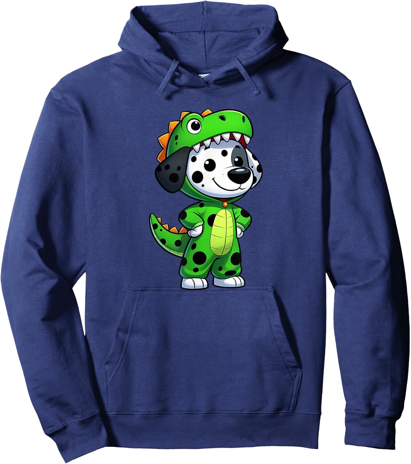 Dalmatian T-Rex Dinosaur Dog Funny Tyrannosaurus Hoodie - Hoodie | Navy