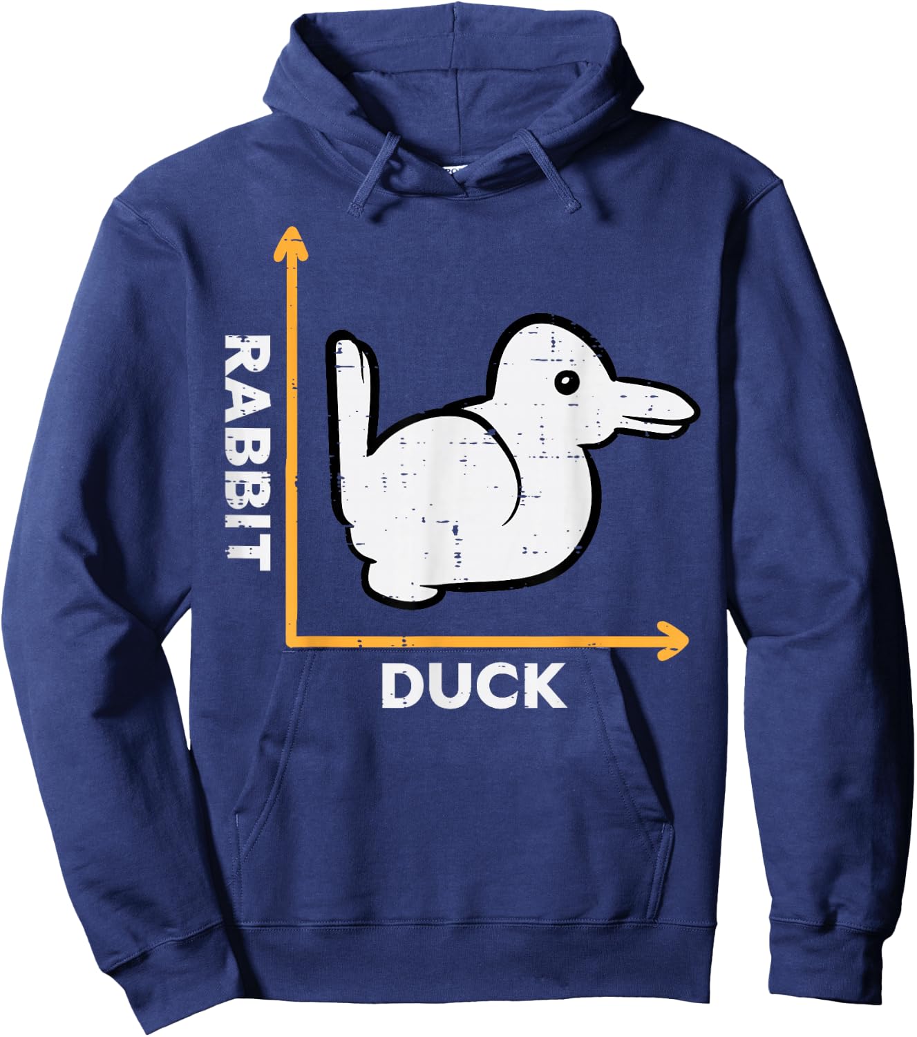 Rabbit Duck Graph Funny Optic Visual Illusion Men Women Kids Hoodie - Hoodie | Navy