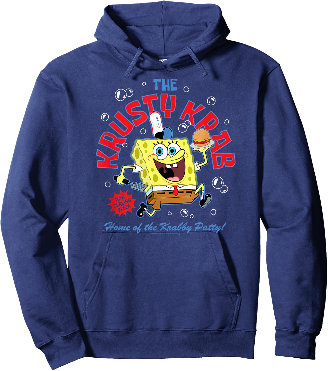 SpongeBob SquarePants - Krusty Krab Home of the Krabby Patty Hoodie - Hoodie | Navy