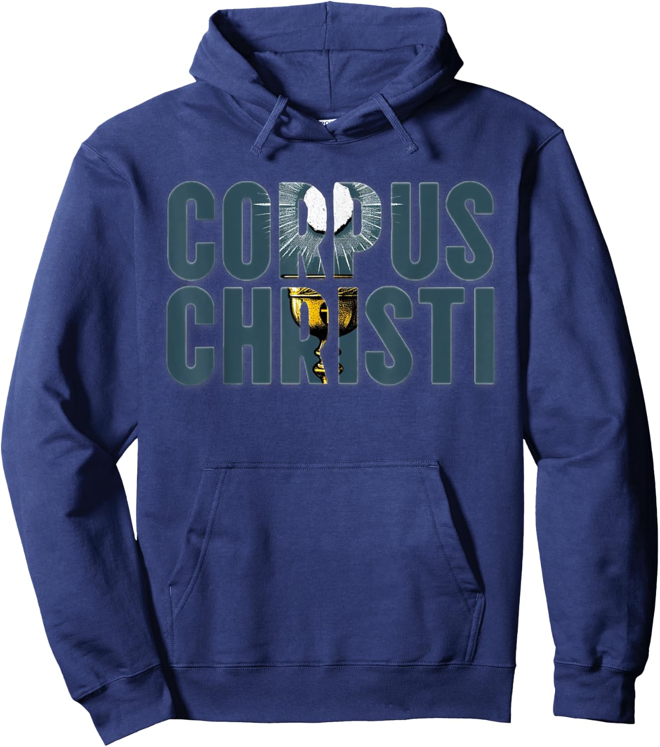 Eucharistic Consecration Traditional Latin Mass Catholic Hoodie - Hoodie | Navy