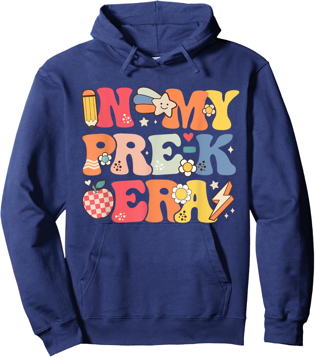In My Pre-K Era Girl Back To School Cute PreSchool Teacher Hoodie - Hoodie | Navy