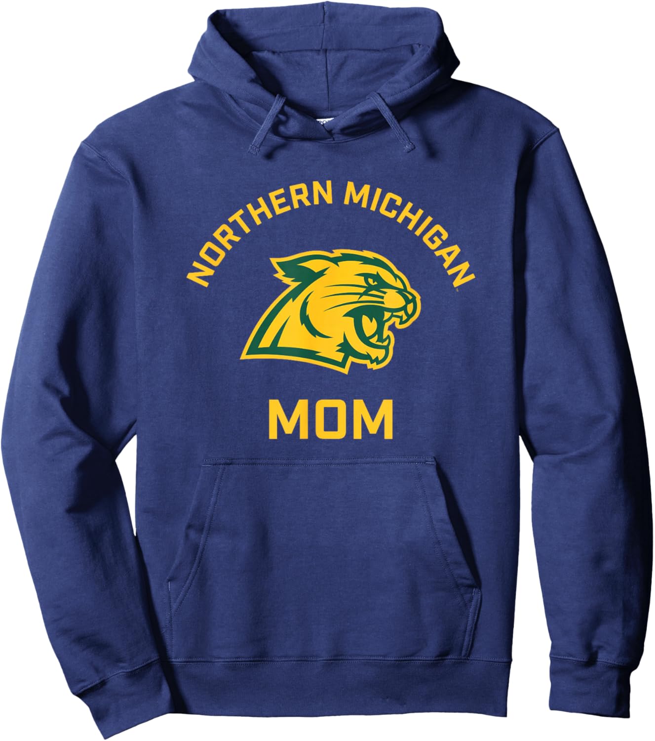 Northern Michigan University NMU Wildcats Arched Mom Hoodie - Hoodie | Navy