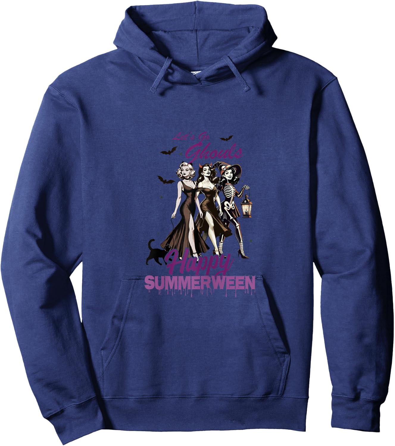 Happy Summerween Ghoul Girl Squad Hoodie - Hoodie | Navy