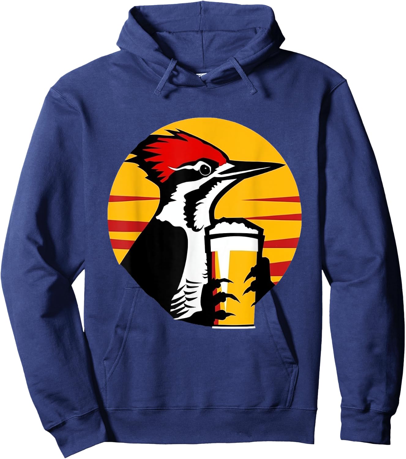 Schluckspecht an Herrentag - Specht an Vatertag trinkt Bier Hoodie - Hoodie | Navy