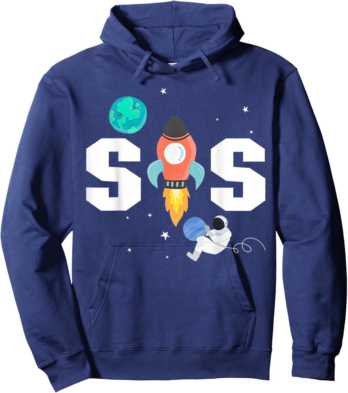 Sister of the Astronaut Space Theme Birthday Family Matching Hoodie - Hoodie | Navy