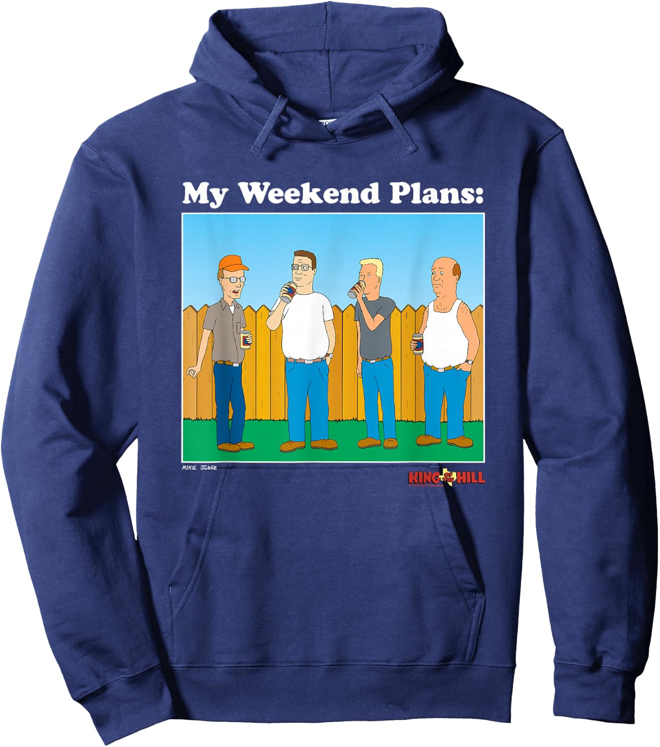 King Of The Hill My Weekend Plans Group Shot Hoodie - Hoodie | Navy