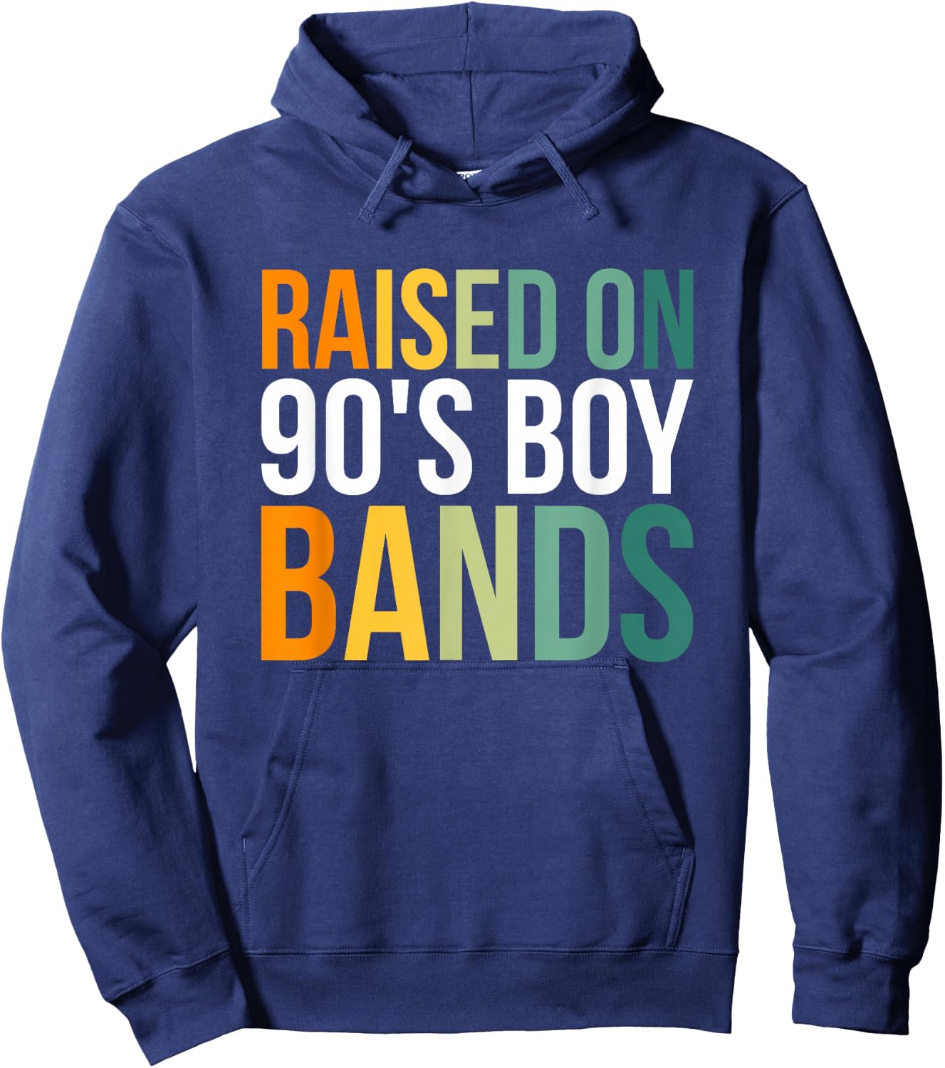 Raised On 90's Boy Bands Hoodie - Hoodie | Navy