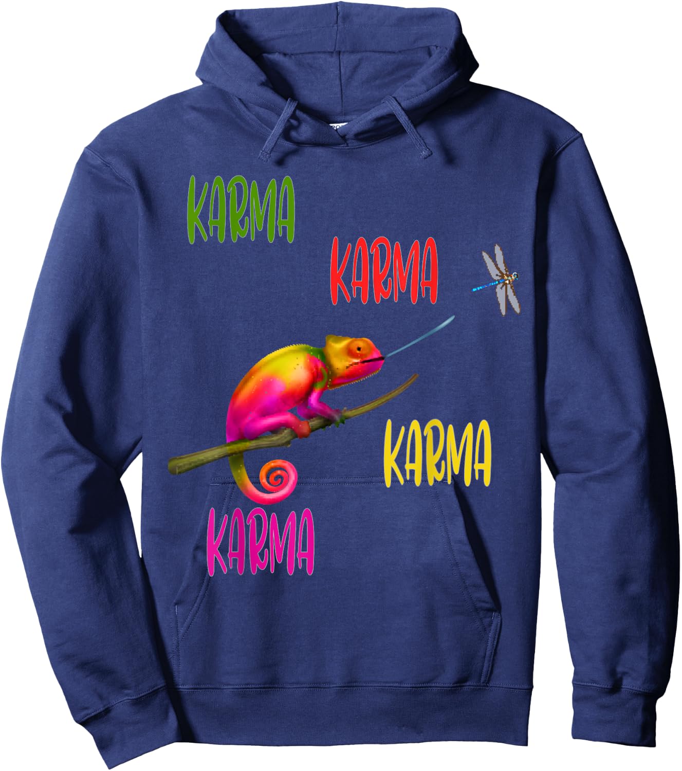 Karma Karma Karma Karma Chameleon Hoodie - Hoodie | Navy