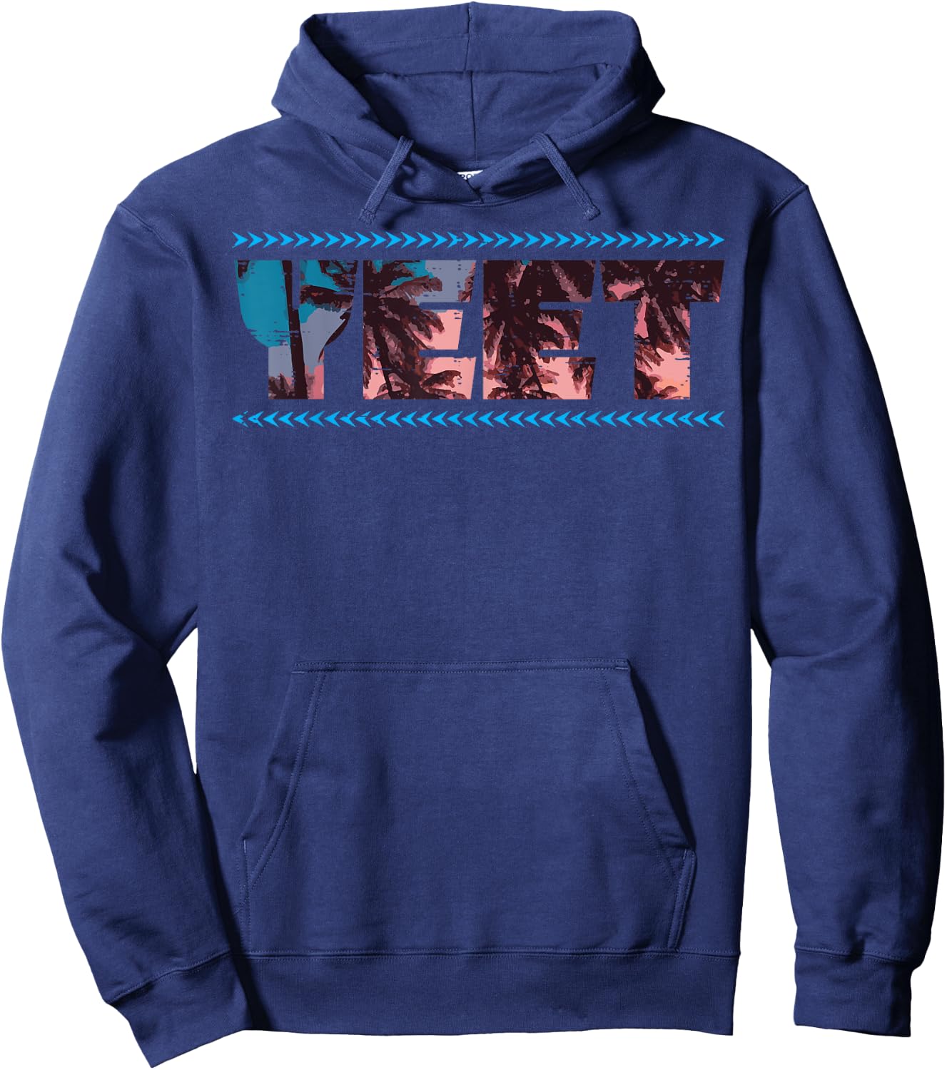 Yeet Palm Trees Funny Saying Slang Men Women Kids Boys Girls Hoodie - Hoodie | Navy
