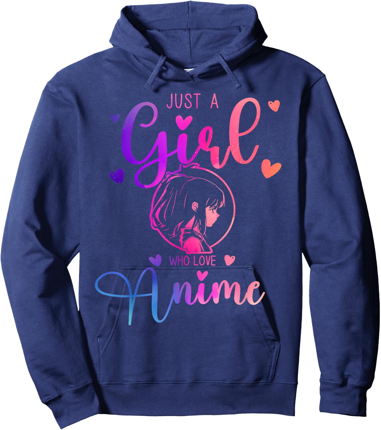 Just a Girl Who Loves Anime Dress and Kids Hoodie - Hoodie | Navy