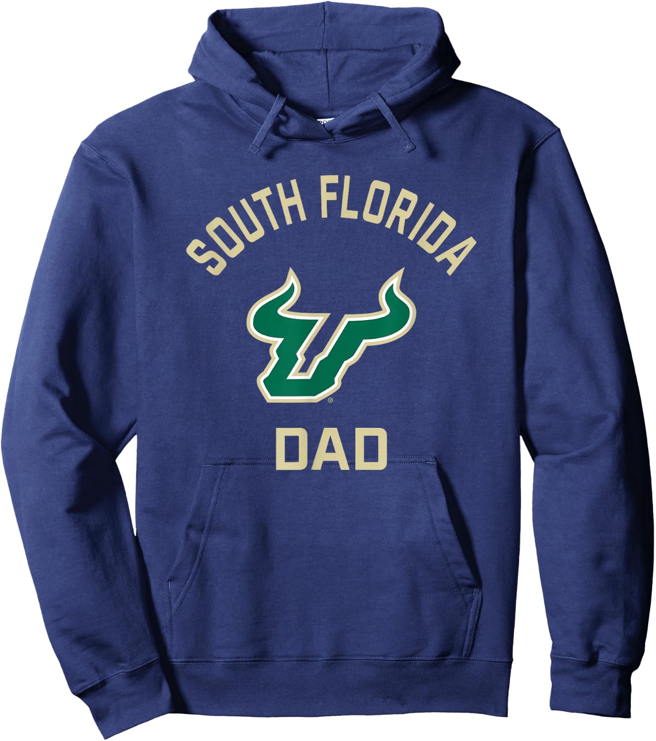 University of South Florida USF Bulls Arched Dad Hoodie - Hoodie | Navy