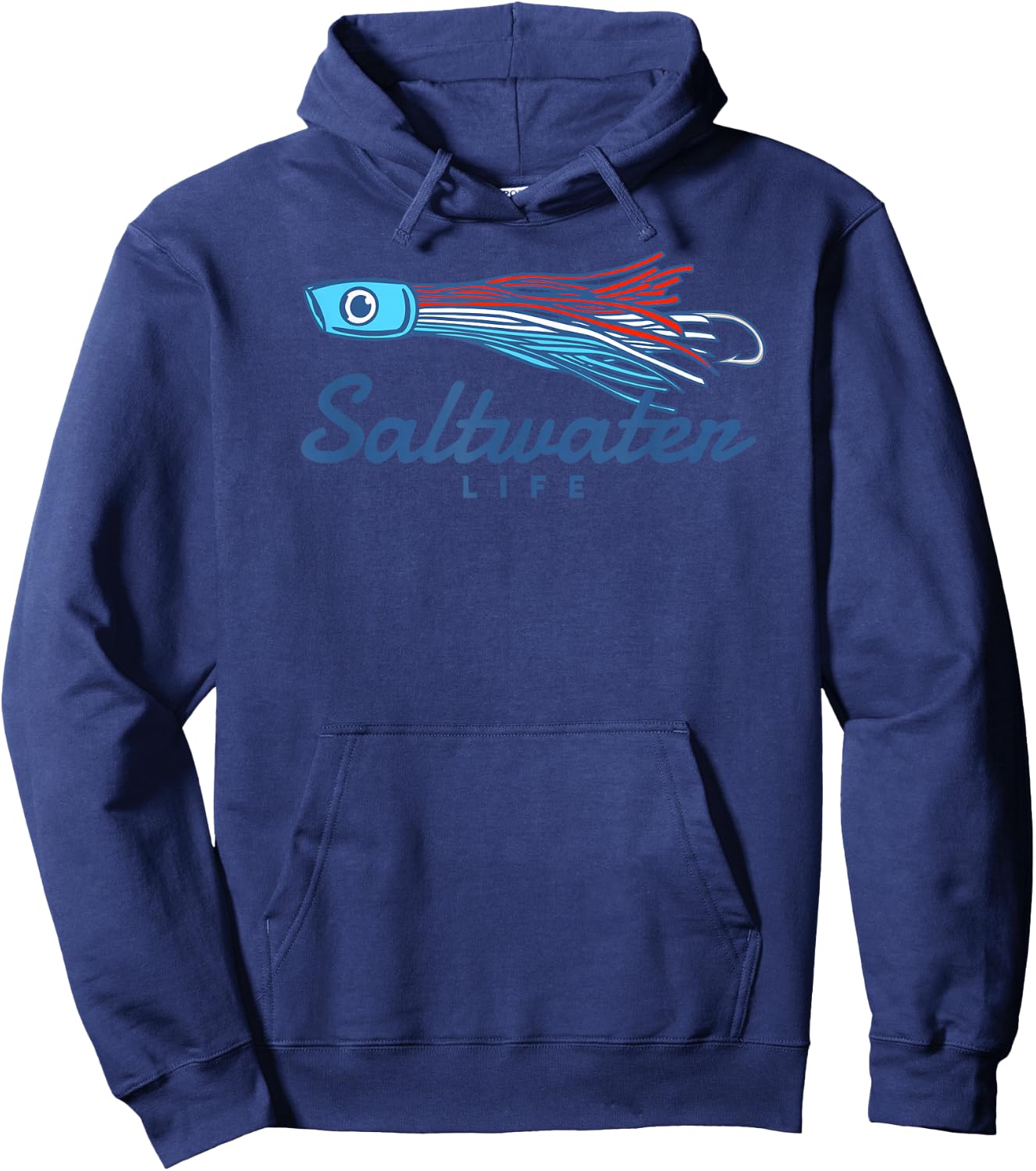 Saltwater Life Saltwater Fishing Lure Hoodie - Hoodie | Navy