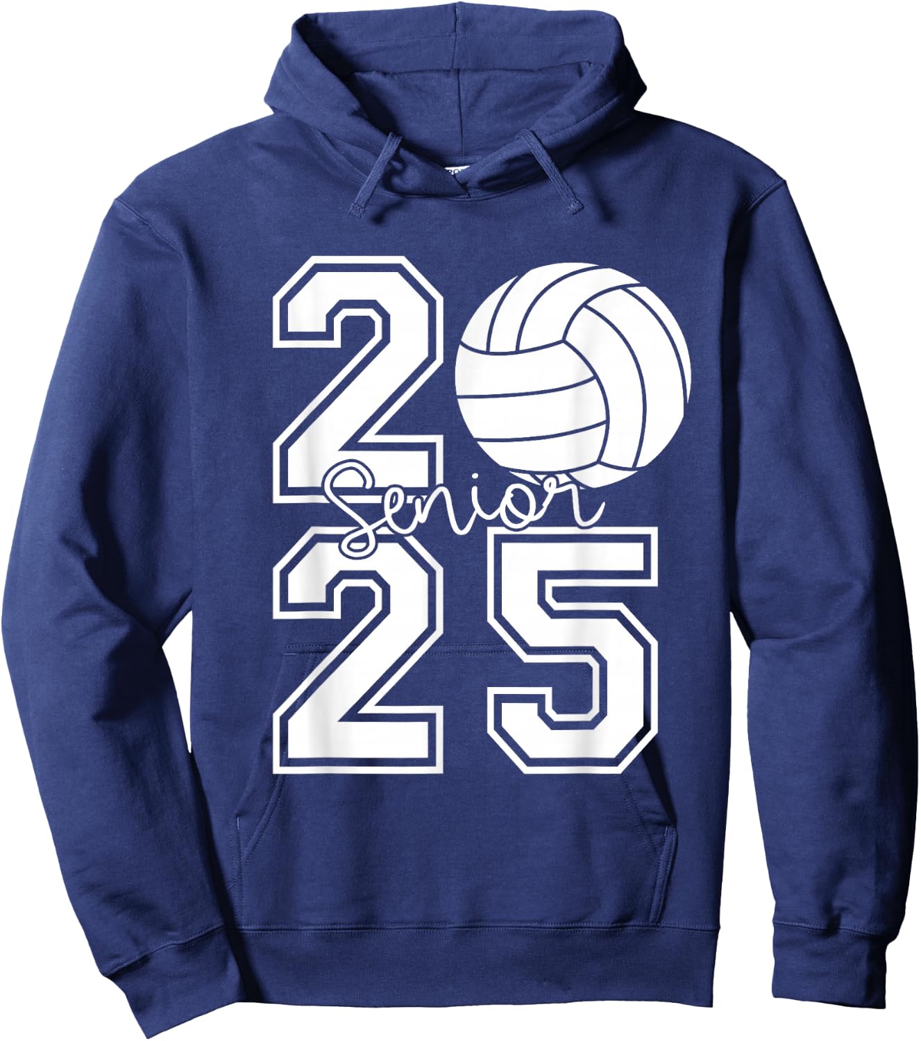 Class Of 2025 Volleyball Graduation Class Of 2025 Senior Hoodie - Hoodie | Navy