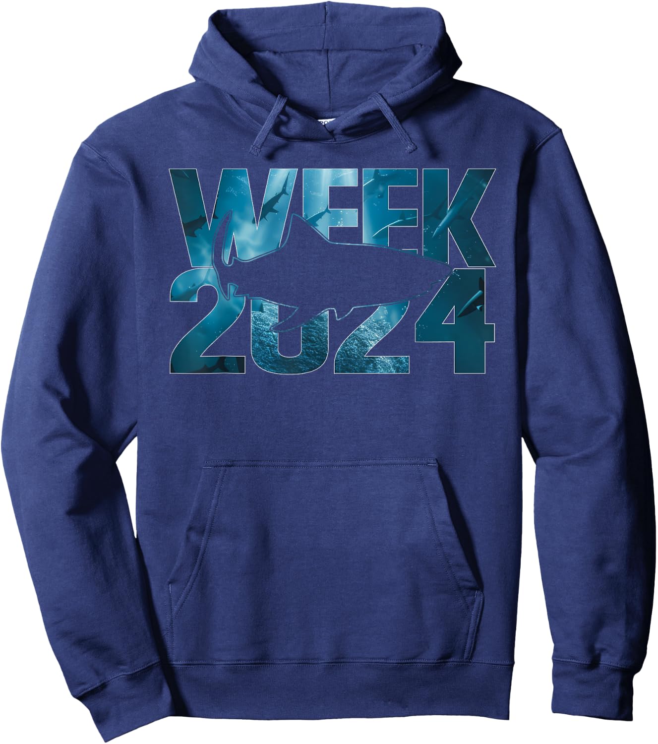 Shark Lover 2024 Week Animal Sea Ocean Matching Squad Summer Hoodie - Hoodie | Navy