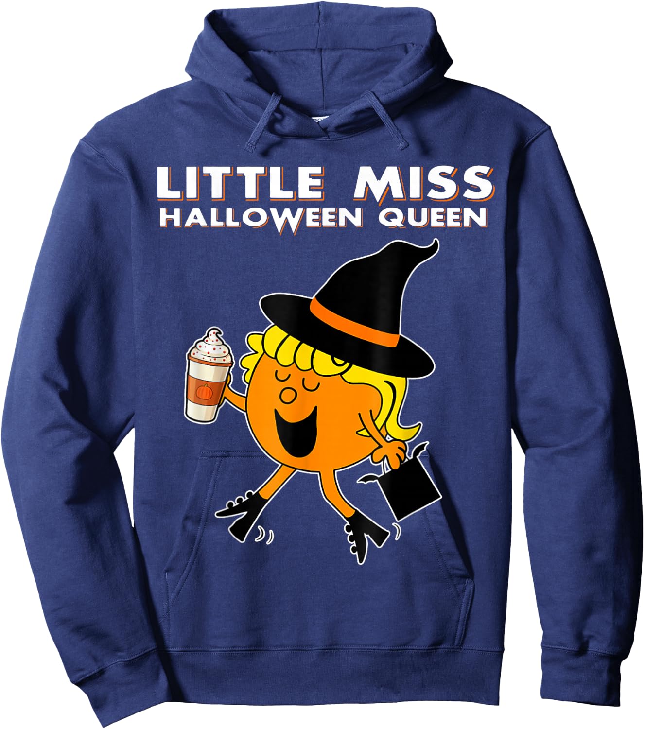Little Miss Halloween Queen Funny Halloween Witch Hoodie - Hoodie | Navy