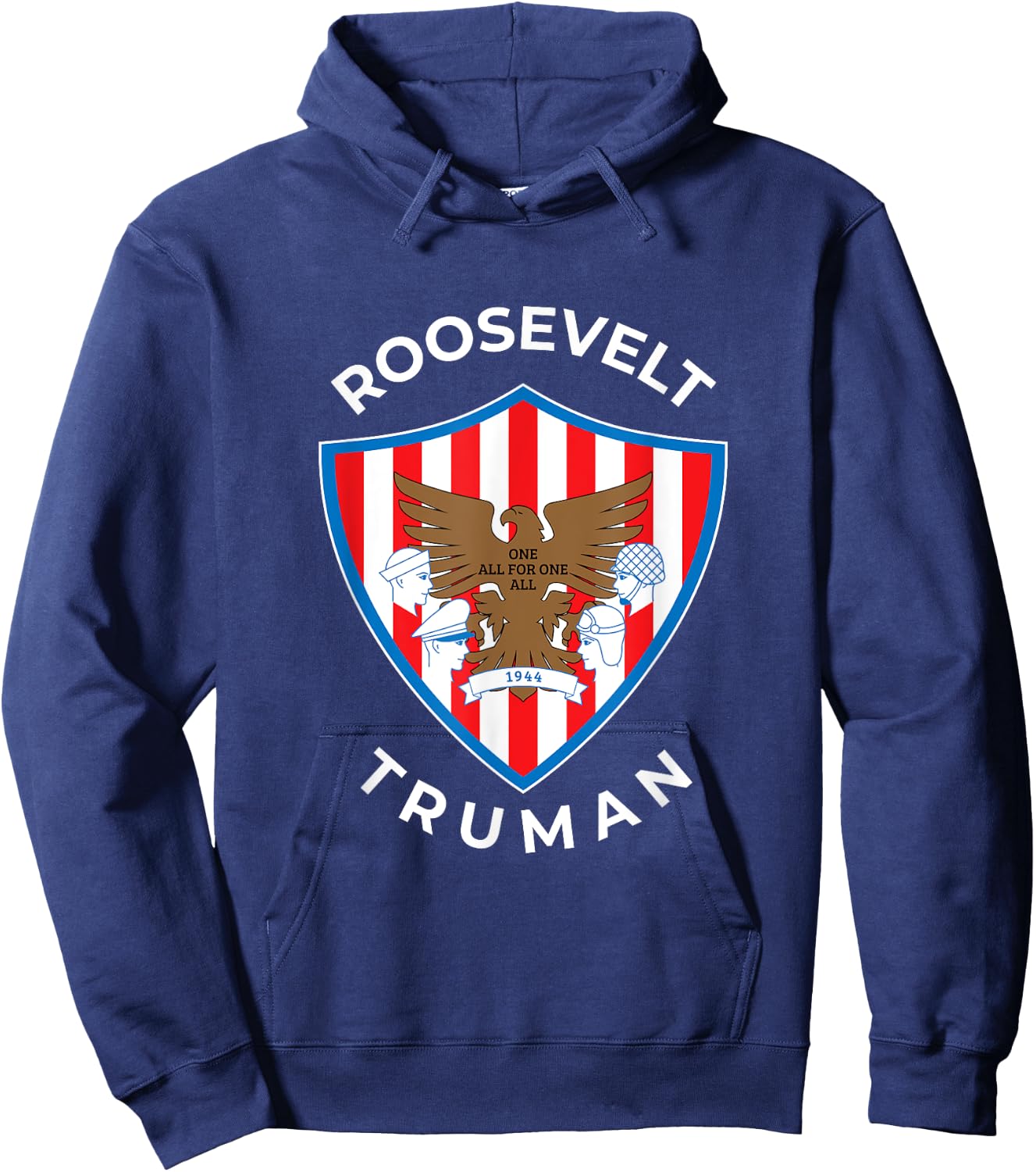 FDR Truman Campaign Franklin Delano Roosevelt Hoodie - Hoodie | Navy